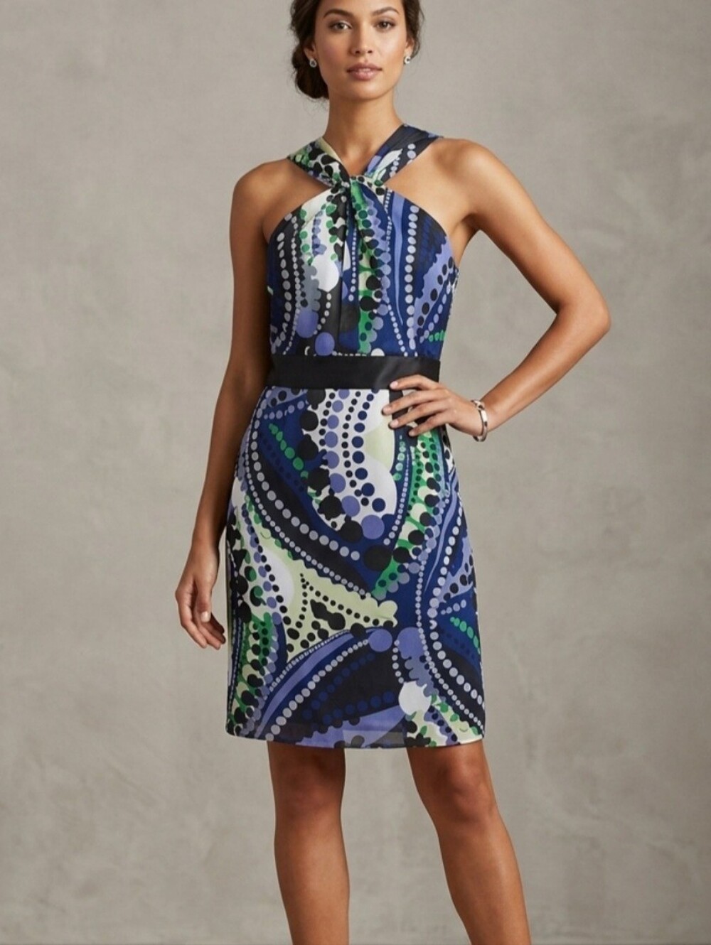 NWT Jessica Simpson Criss Cross Front Halter Dress Size 6 Gorgeous Colors
